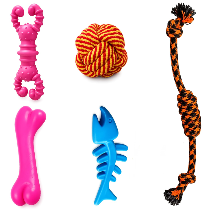 Multi Shape Rubber Chew Toy