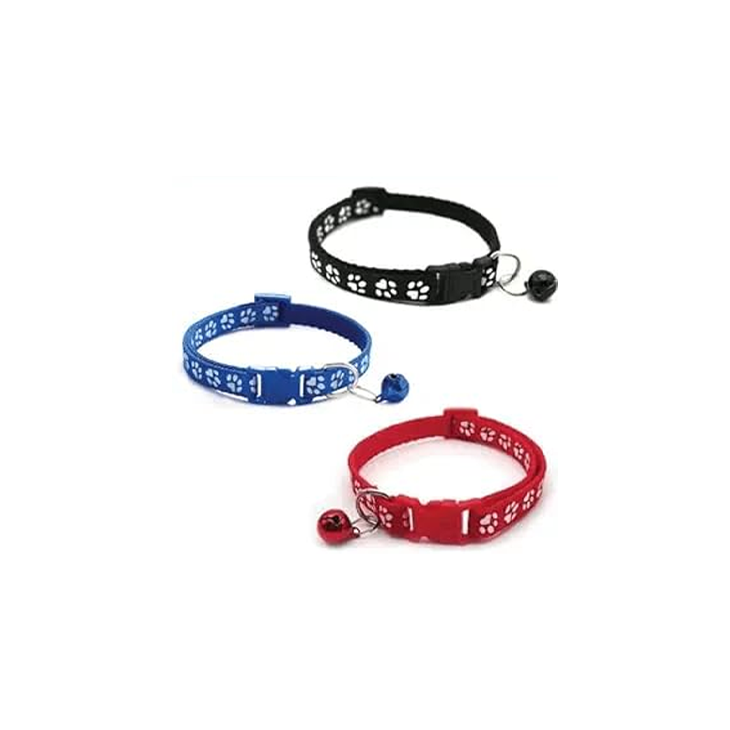 Pawprint Bell Breakaway Cat Collar