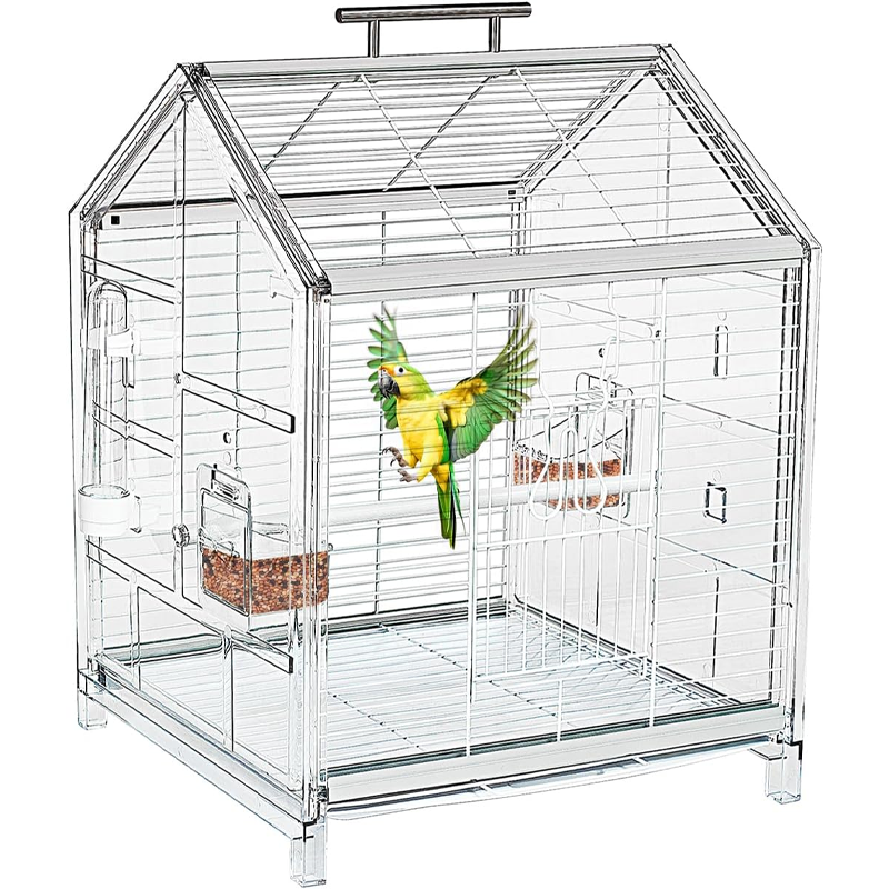 Portable Aluminum Alloy Bird Travel Cage