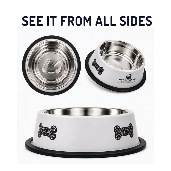 Stainless Steel Anti Tip Dog Bowl