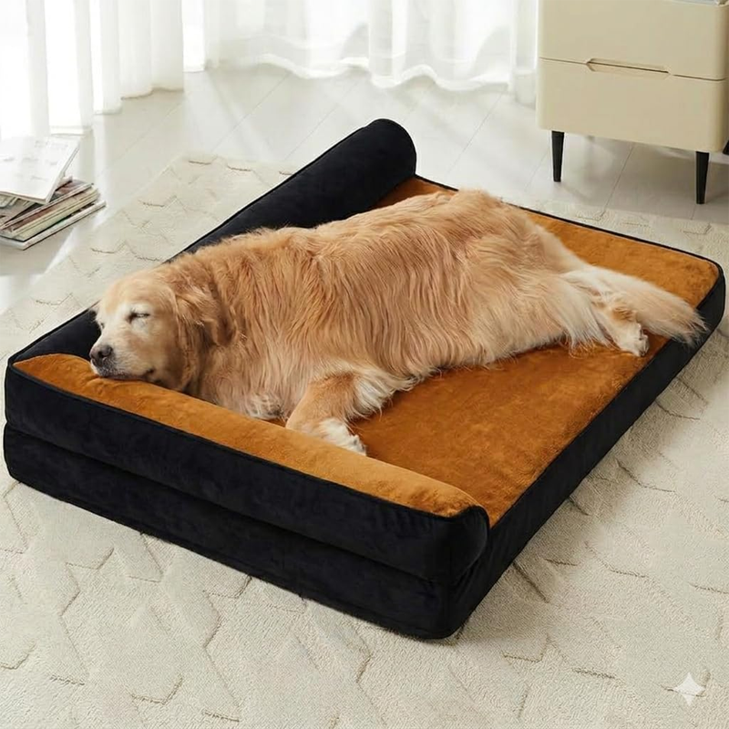Supportive Cushioned Pet Sofa Bed