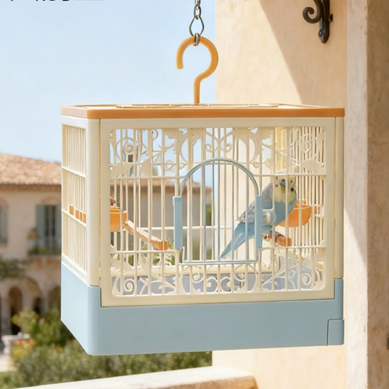Foldable Transparent Bird Travel Cage