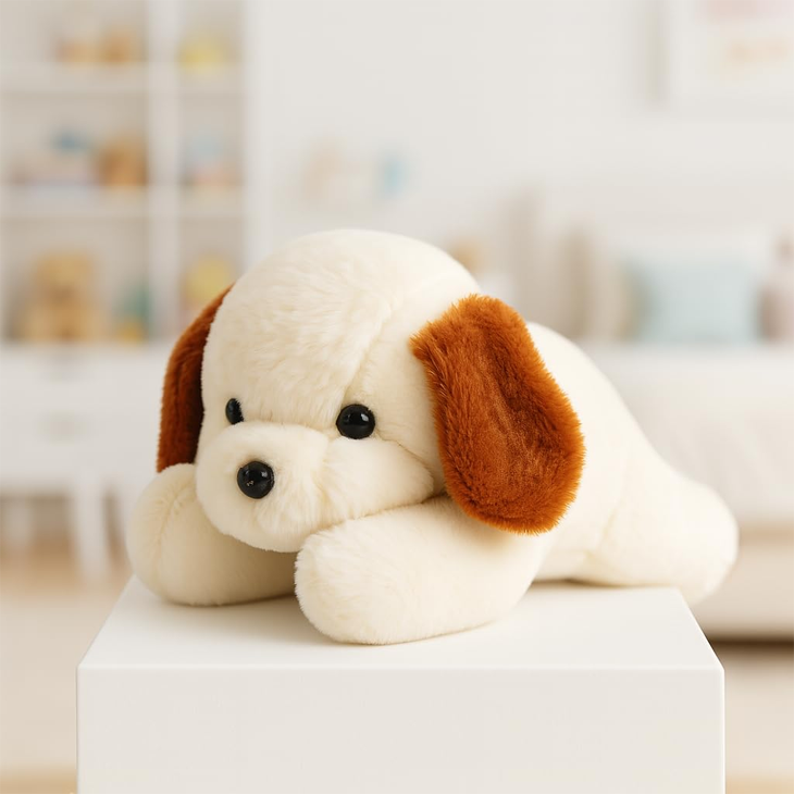 Cuddly White Puppy Plush Companion