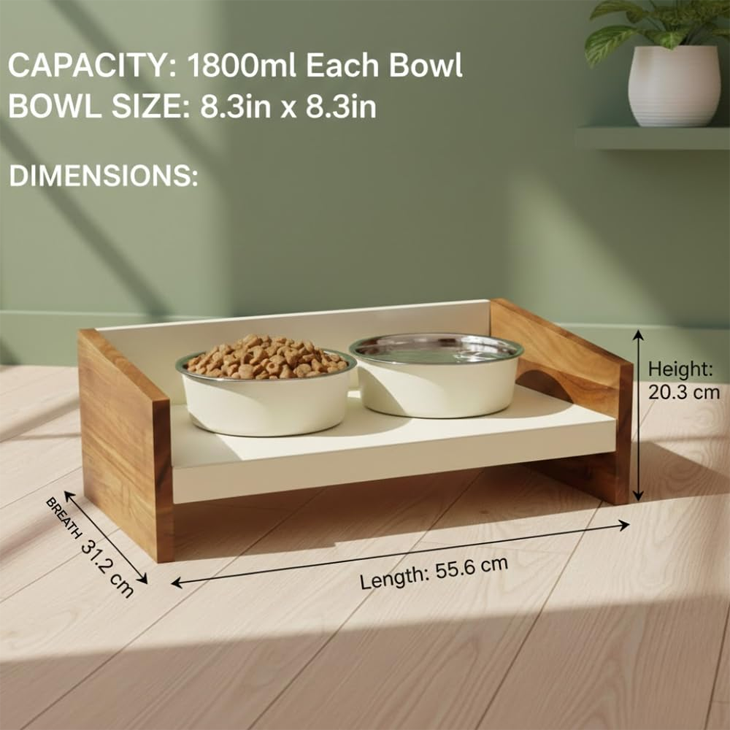 Magnetic Base Elevated Pet Bowl