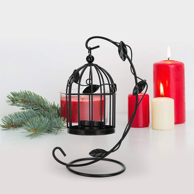 Vintage Hollowout Birdcage Candle Lantern