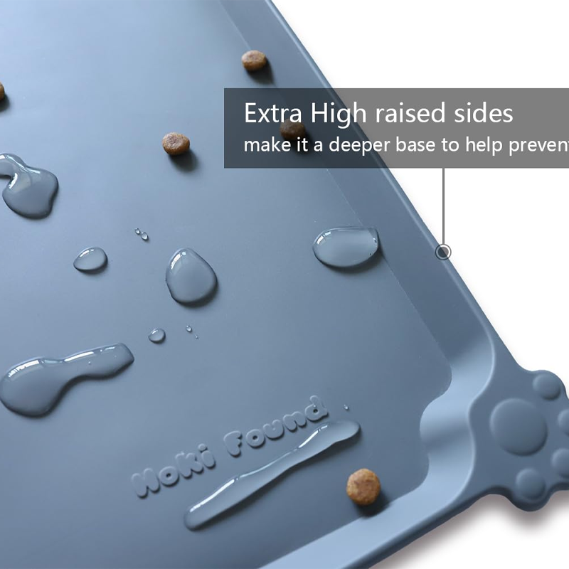 Raised Edge Silicone Pet Feeding Mat