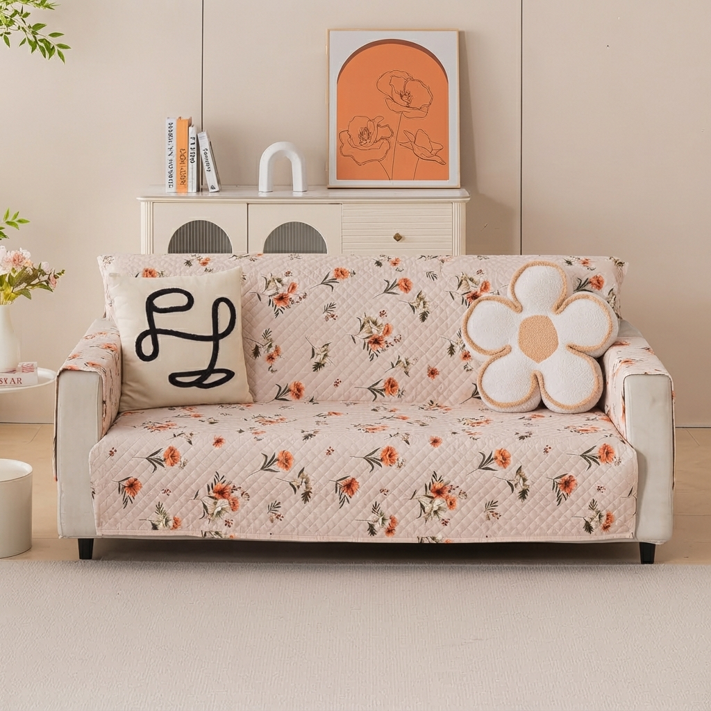 Waterproof Floral Sofa Protection Mat