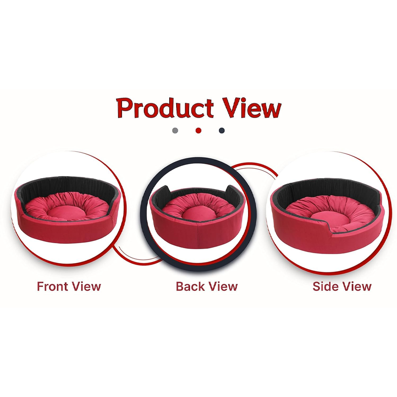 Reversible Velvet Round Pet Sofa Bed