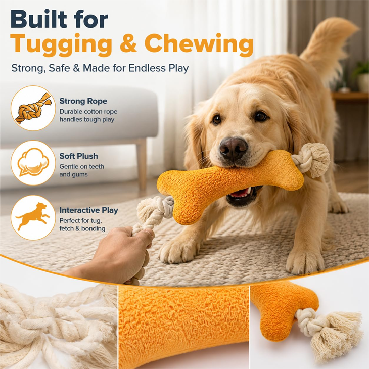 Natural Cotton Interactive Chew Rope