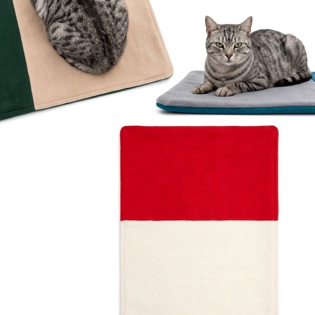 Two Tone Plush Pet Mat