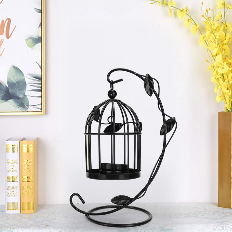 Vintage Hollowout Birdcage Candle Lantern