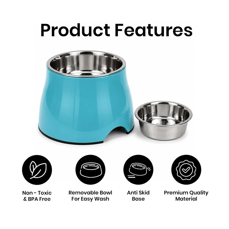 Elevated Melamine Pet Feeding Bowl