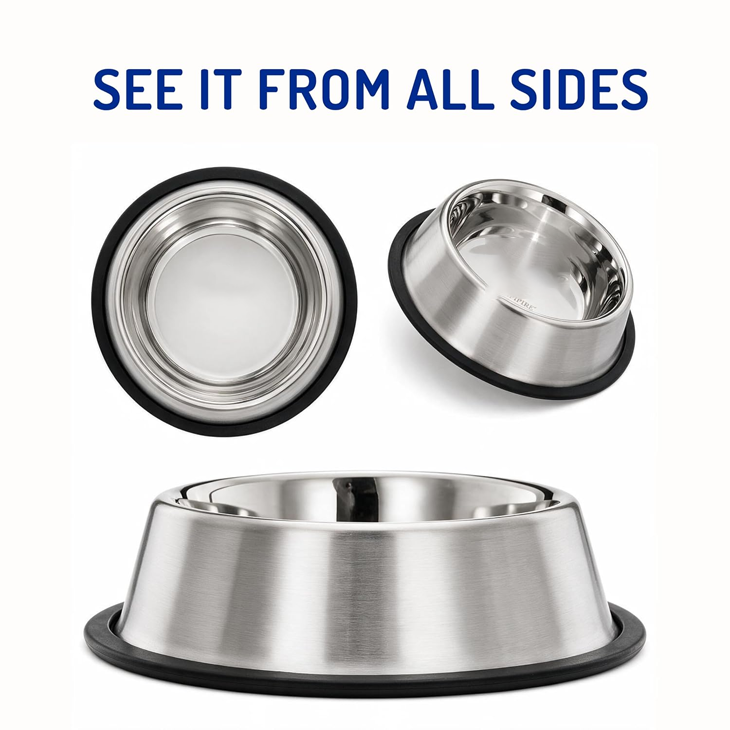 Stainless Steel Non Slip Dog Bowls