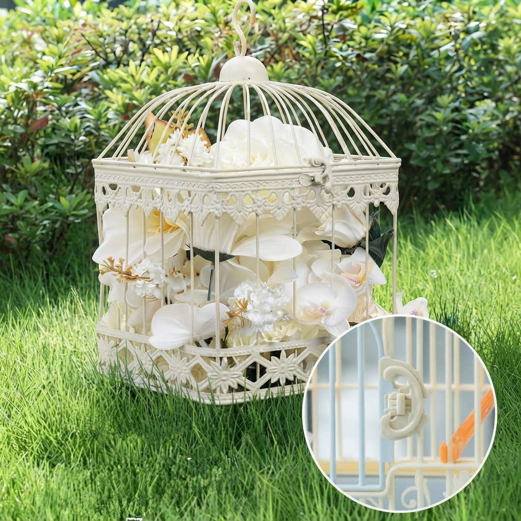 Vintage Floral Decorative Birdcage