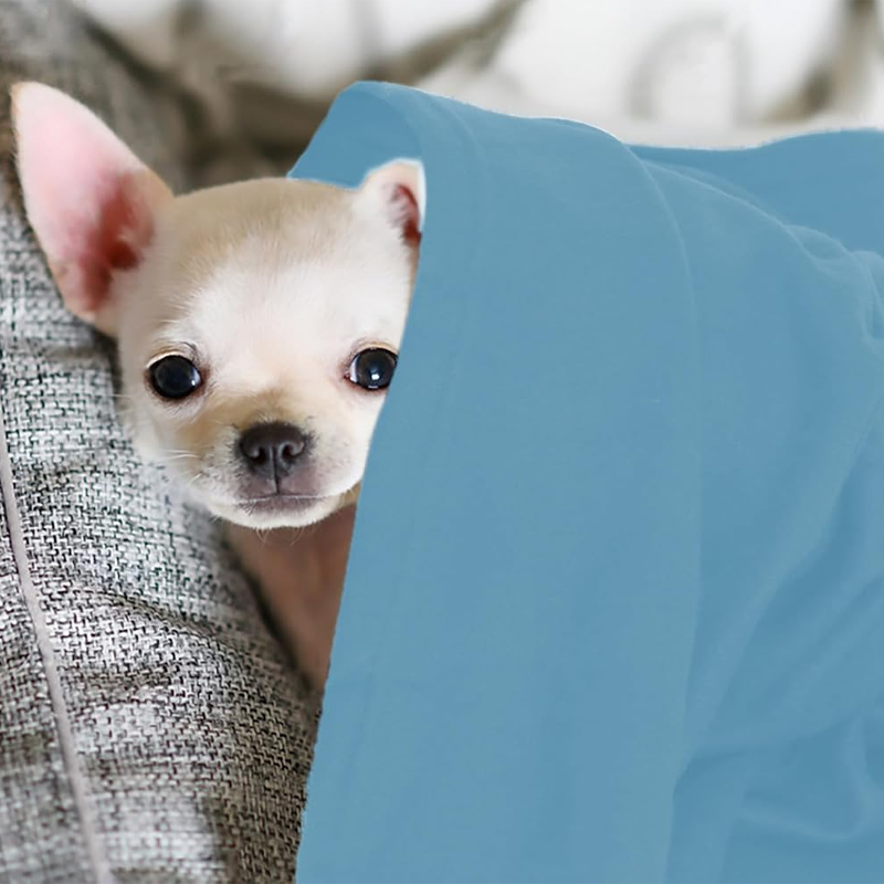 Smoky Blue Thermal Fleece Pet Throw
