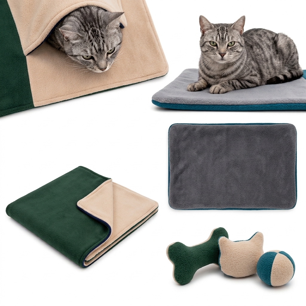 Two Tone Plush Pet Mat