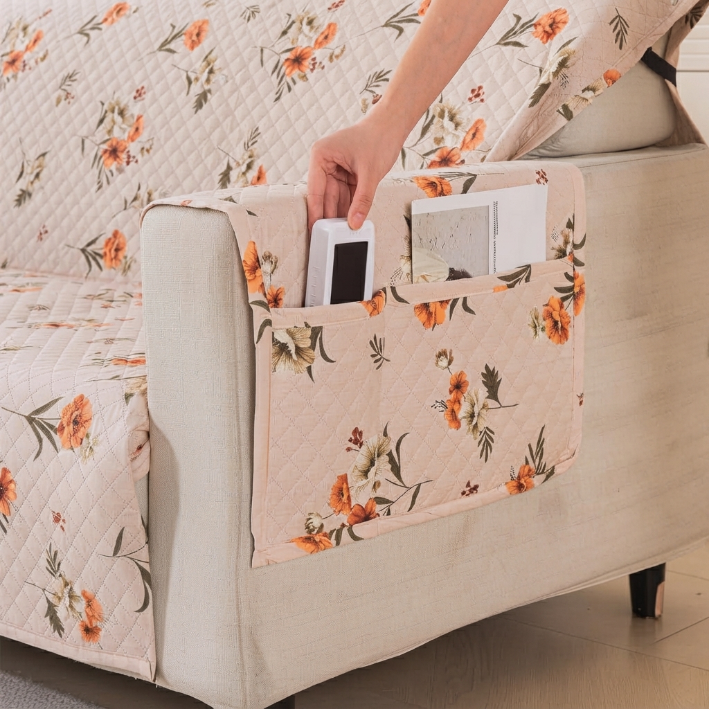 Waterproof Floral Sofa Protection Mat