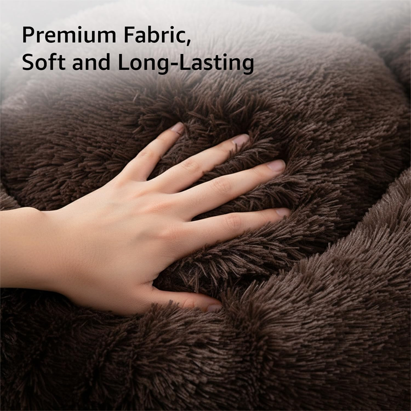 Cozy Reversible Brown Fur Lounger