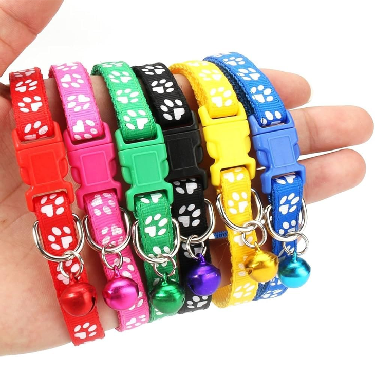 Pawprint Bell Breakaway Cat Collar