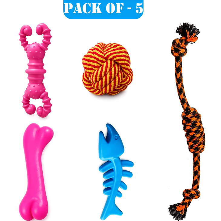 Multi Shape Rubber Chew Toy