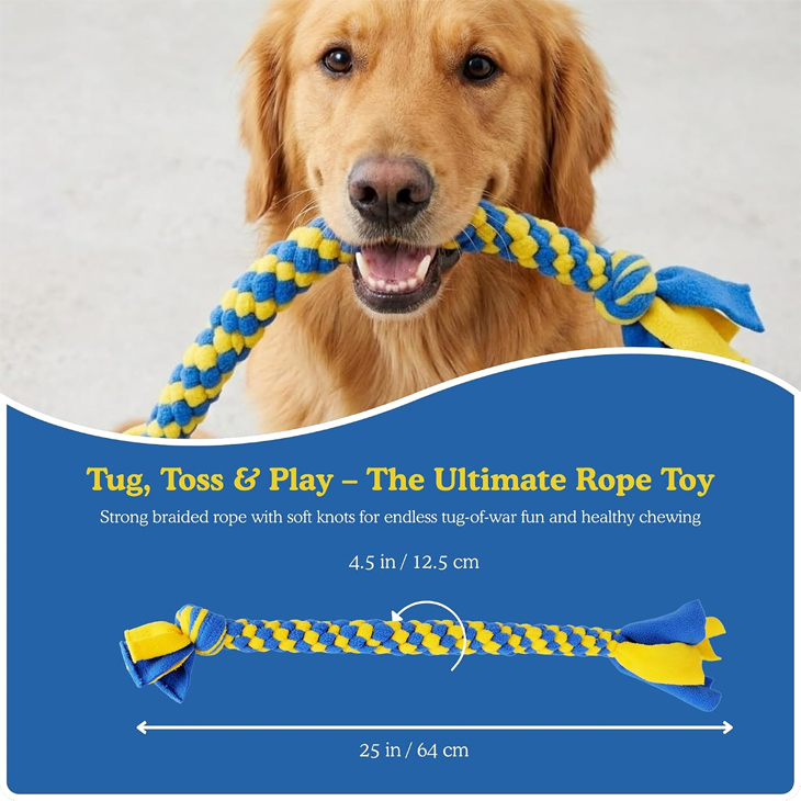 Braided Knotted Dog Tug Toy