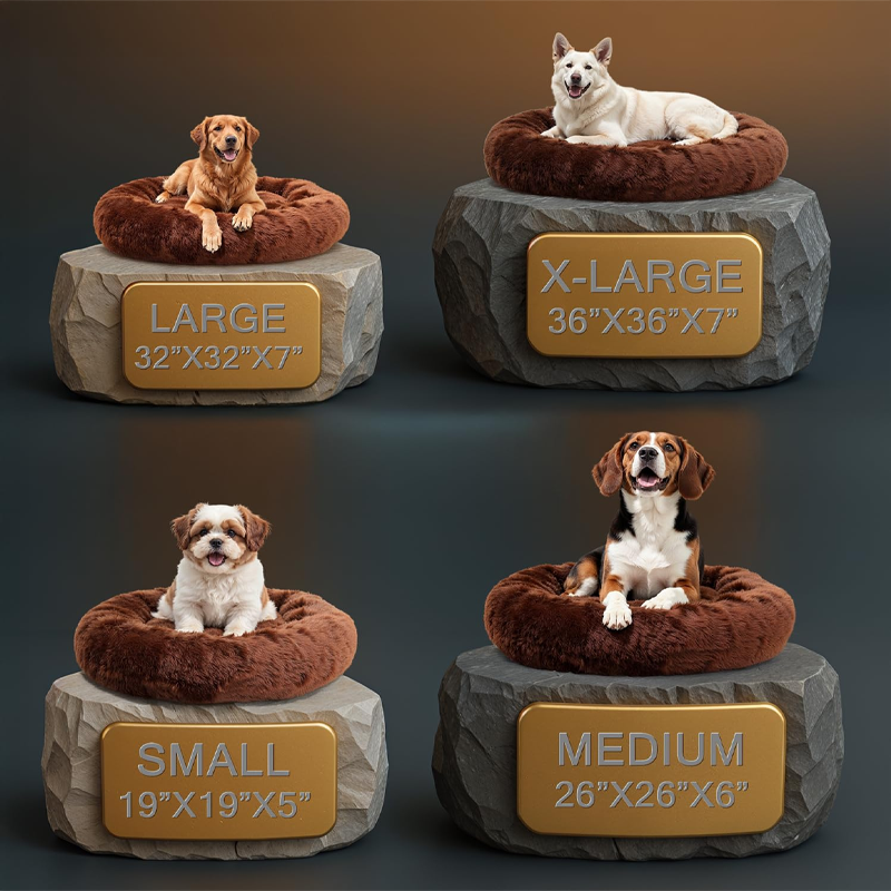 Cloudlike Faux Fur Donut Pet Bed