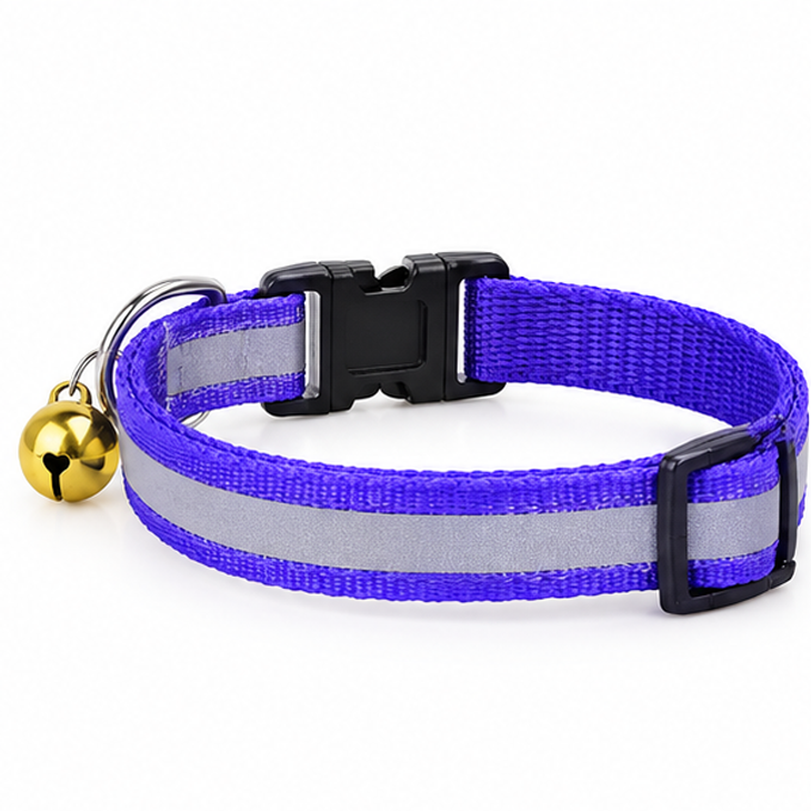 Multicolor Bell Nylon Cat Collar Set