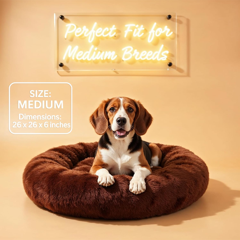 Cloudlike Faux Fur Donut Pet Bed