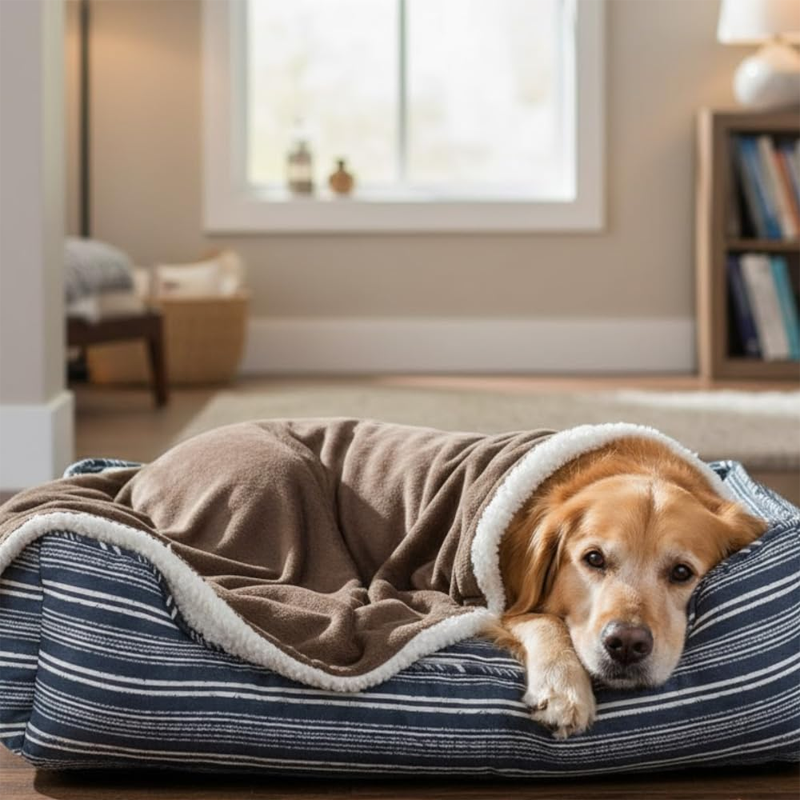 Brown Cozy Multipurpose Fleece Pet Blanket