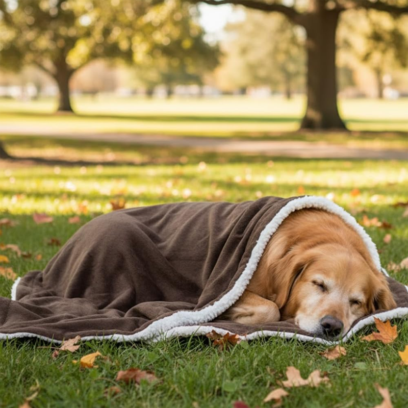 Brown Cozy Multipurpose Fleece Pet Blanket
