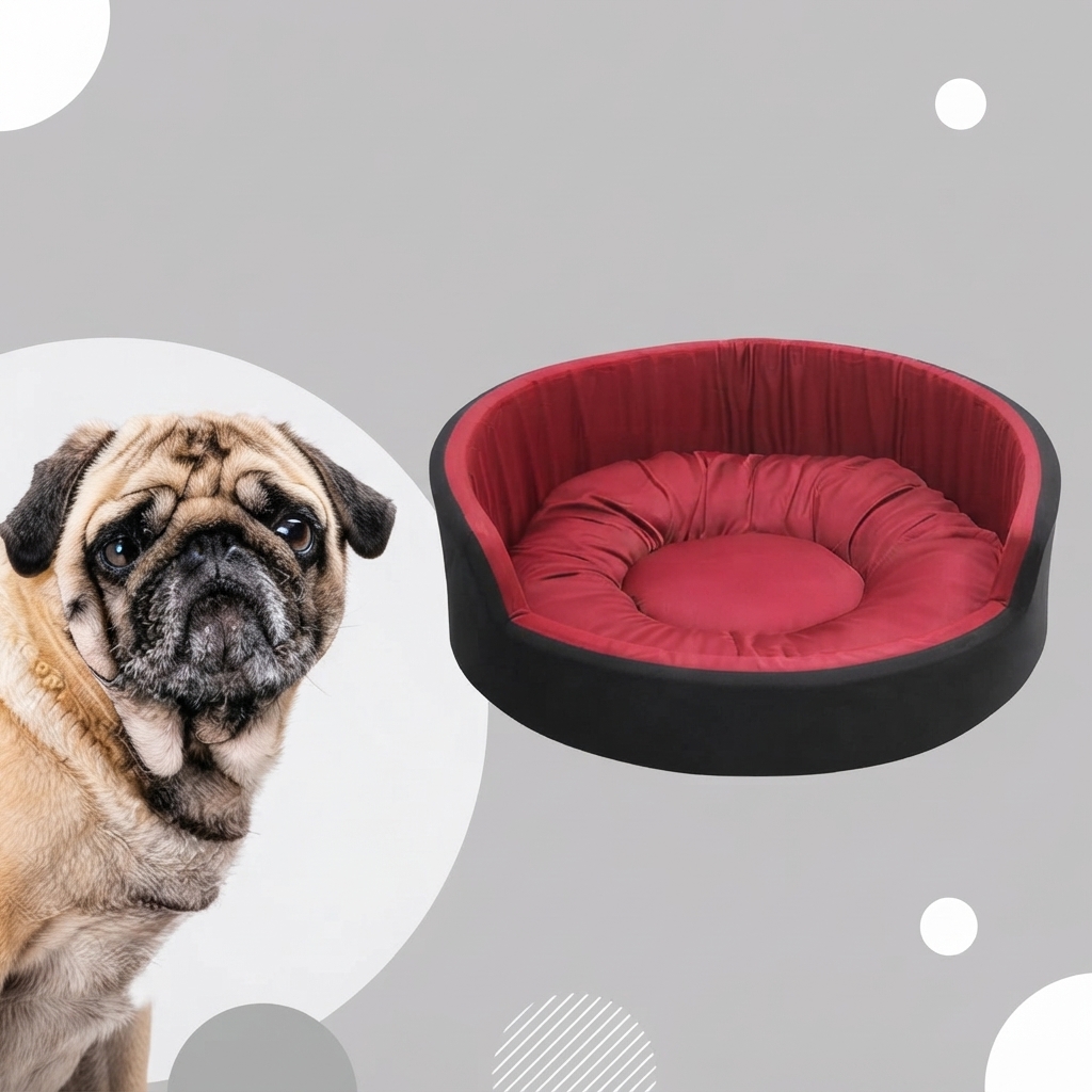 Reversible Velvet Round Pet Sofa Bed