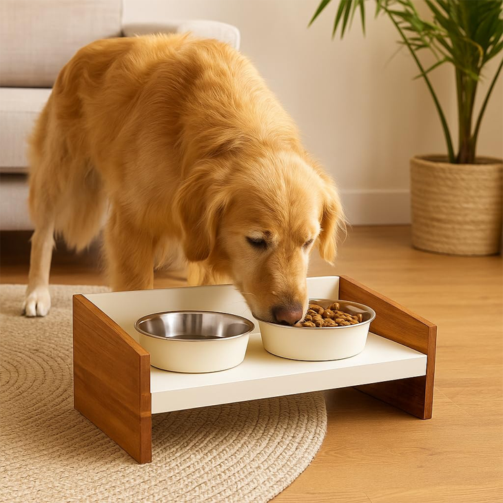 Magnetic Base Elevated Pet Bowl