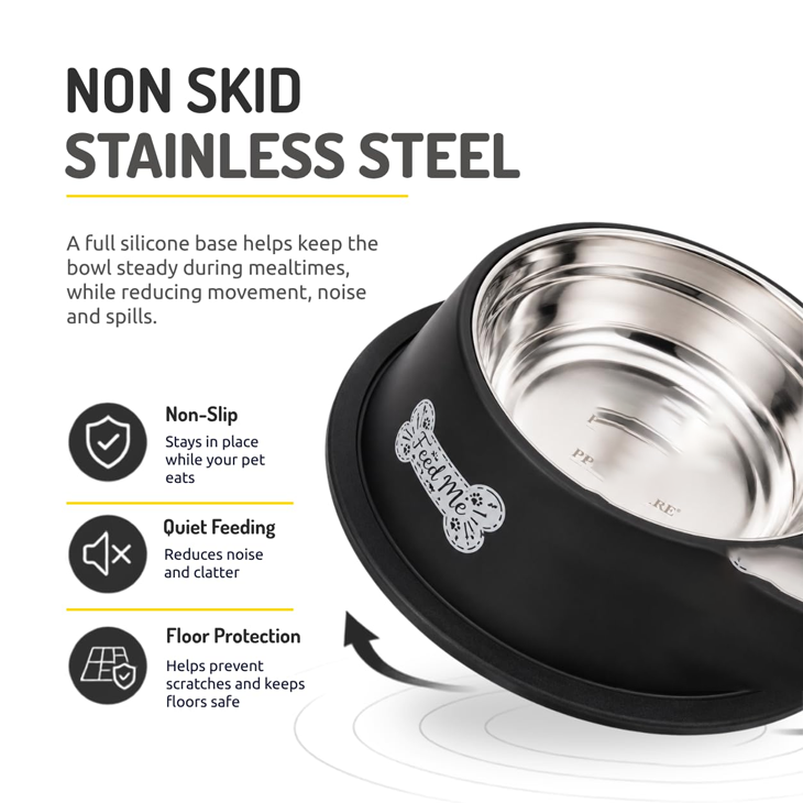Stainless Steel Anti Tip Dog Bowl