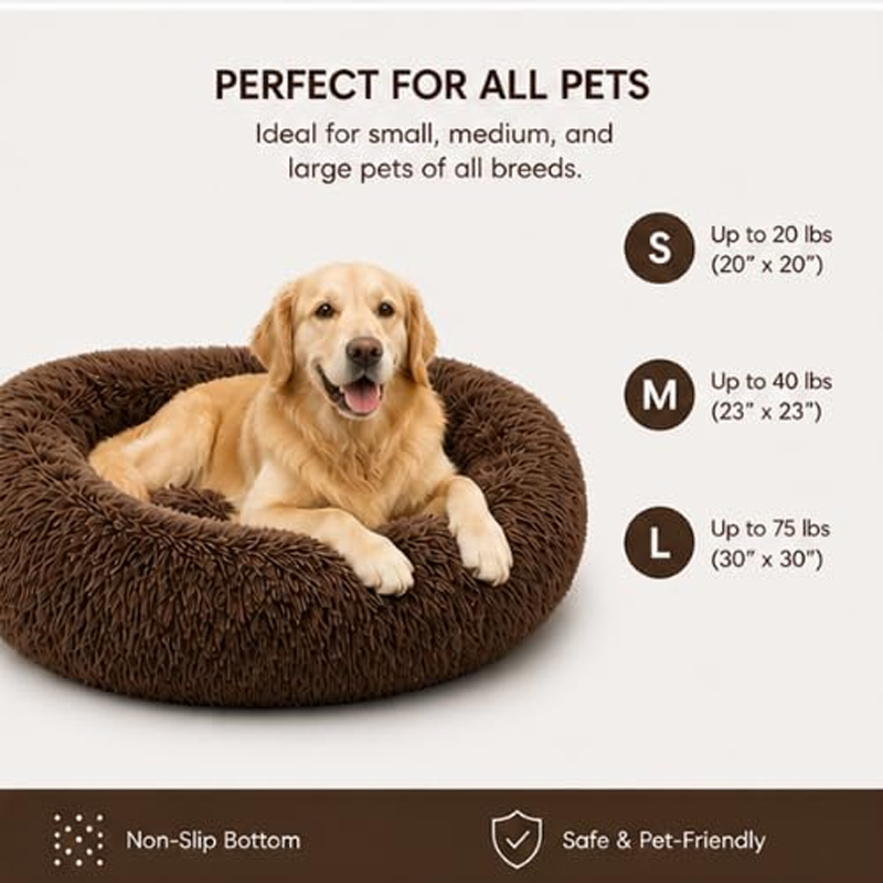 Plush Raised Rim Cozy Pet Nest