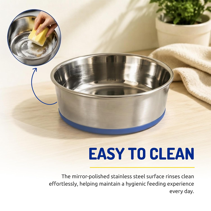 Stainless Steel Non Slip Pet Feeding Bowl