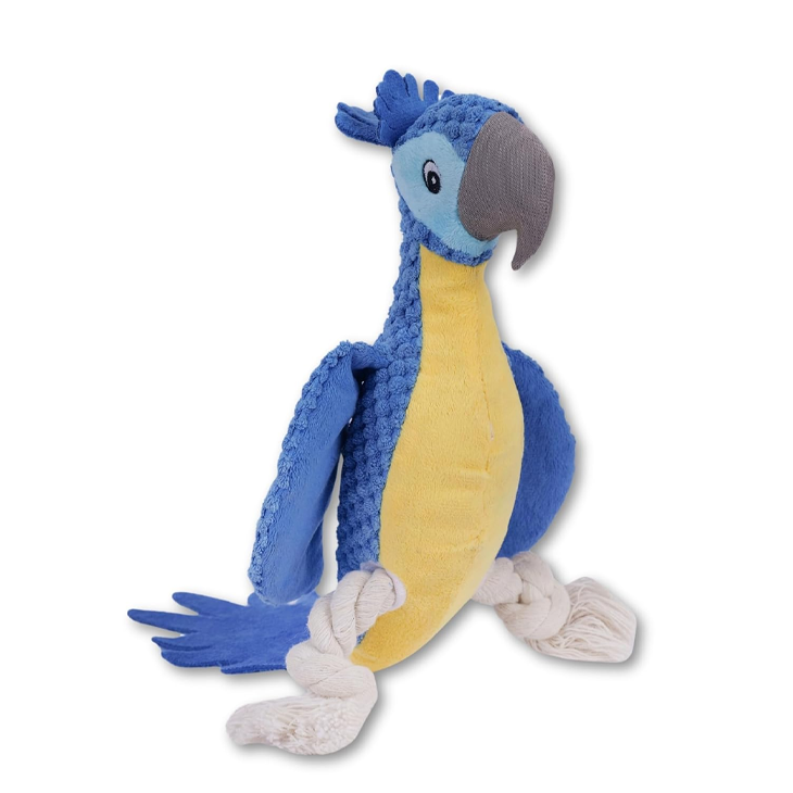 Multicolor Squeaky Crinkle Rope Toy