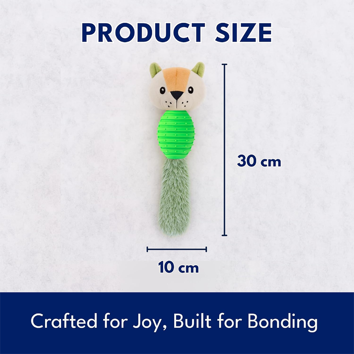 Squeaky Rubber Core Plush Toy