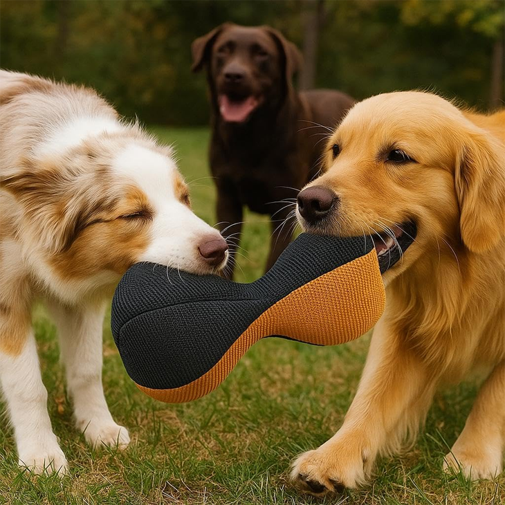 Peanut Shaped Plush Chew Toy