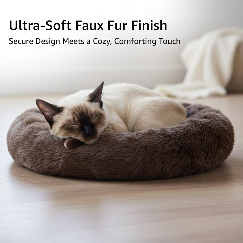 Cozy Reversible Brown Fur Lounger