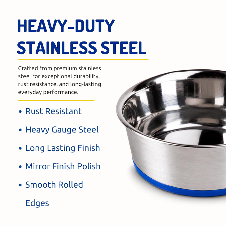Stainless Steel Non Slip Pet Feeding Bowl