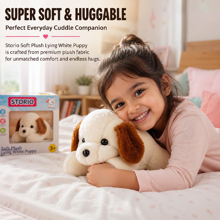 Cuddly White Puppy Plush Companion