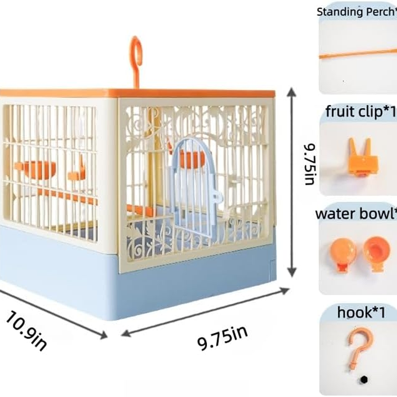 Foldable Transparent Bird Travel Cage