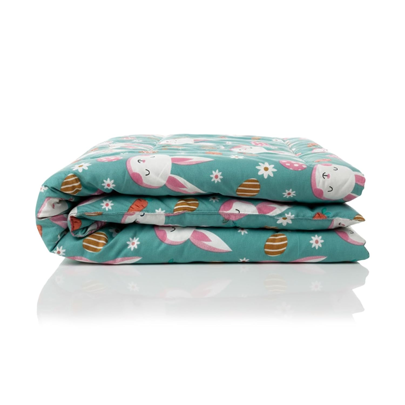 Quilted Turquoise Cotton Pet Comforter